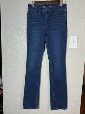 Old Navy midrise Kicker Bootcut Jeans Womens Size 0 Blue Dark Wash